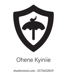 A solid style icon of ohene kyiniie
