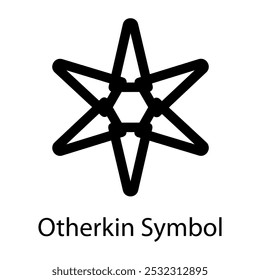 A solid style icon of otherkin symbol 