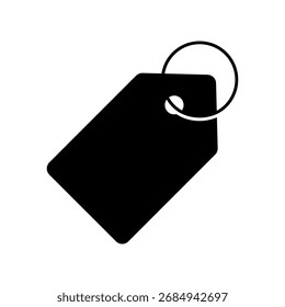 A solid style icon of a price tag.