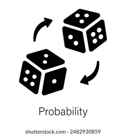 A solid style icon of probability