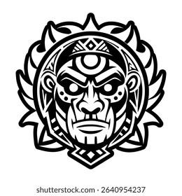 Solid style icon of a taino hunter