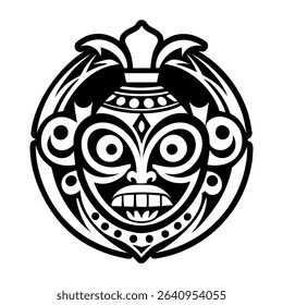 Solid style icon of a taino pottery
