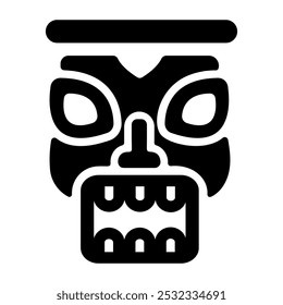 Ein solides Stil-Symbol der Tiki-Gottemaske 