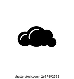 Solid style minimalist cloud shape representing network storage.
