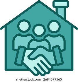 Solid Team Building Icon Vector Illustration