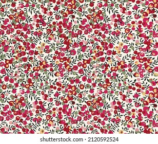 solid three-tone simple fruits with cream background illustration vector full all-over design digital image for wrapping paper and textiles print 