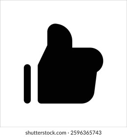 A solid thumbs-up icon representing like or approval.