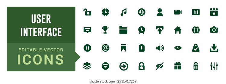 Solid UI icons for web and mobile design. Contains such icons as Home, Arrows, Message, Phone, Clock