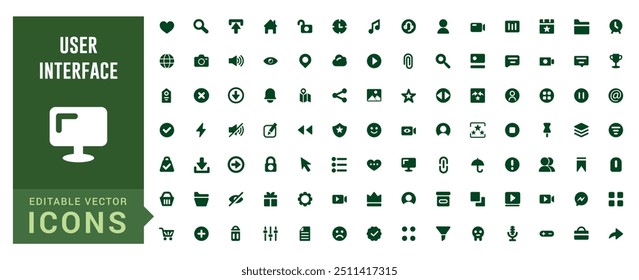 Solid UI icons for web and mobile design. Contains such icons as Home, Arrows, Message, Phone, Clock