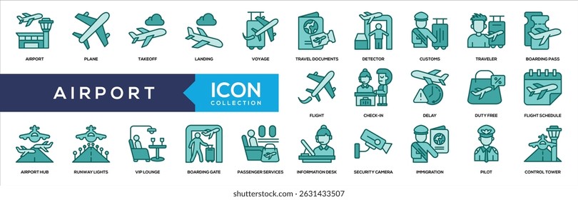Solid Vector - Airport Icon Collection