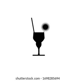 solid vector cocktail drink isolated on white. for web icons