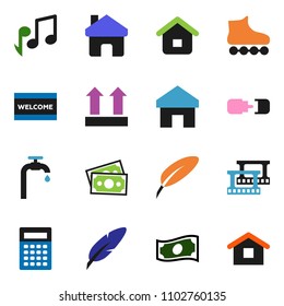 solid vector icon set
