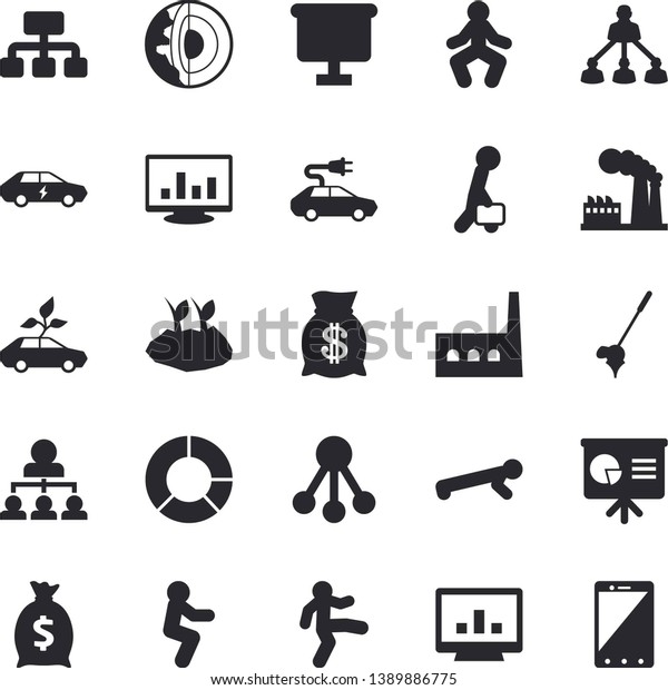 Solid vector icon set - planting plants flat\
vector, factory, manufactory, eco cars, electric, hierarchy,\
wealth, flipchart, computer chart, clircle diagram, businessman,\
presentaition board,\
squats