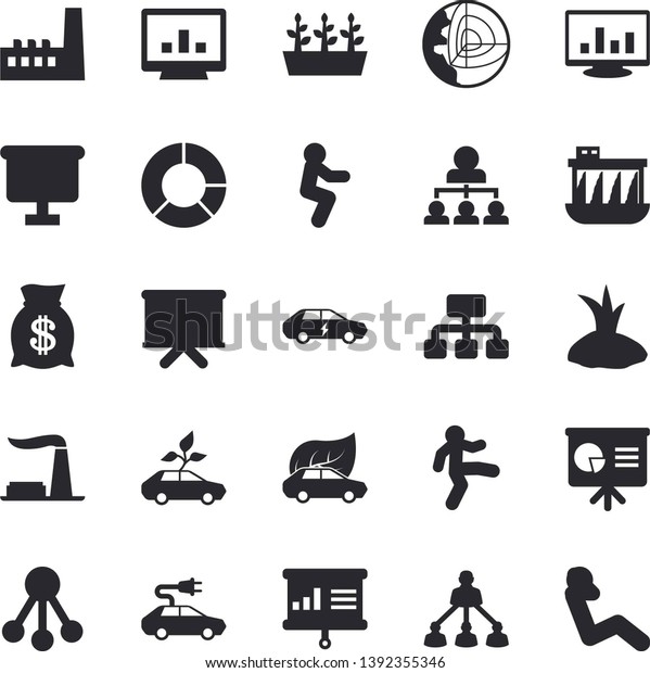 Solid vector icon set - planting plants flat\
vector, seedlings, factory, hydroelectric power station,\
manufactory, eco cars, electric, hierarchy, wealth, flipchart,\
computer chart, clircle\
diagram