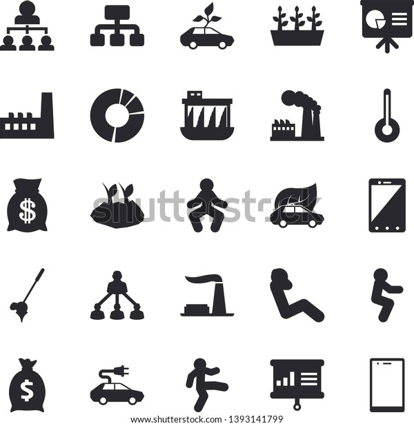 Solid vector icon set - temperature flat\
vector, planting plants, seedlings, factory, hydroelectric power\
station, manufactory, eco cars, electric, hierarchy, wealth,\
clircle diagram,\
gymnastics