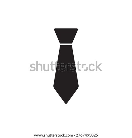 Solid vector illustration of a professional necktie for corporate attire.