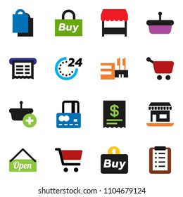 solid vector ixon set - cart vector, credit card, office, open, 24 hour, shopping bag, market, mall, buy, receipt, basket, list