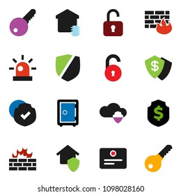 solid vector ixon set - certificate vector, dollar shield, safe, protected, cloud, firewall, unlock, siren, key, smart home, protect, password