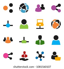 solid vector ixon set - client vector, social media, group, connect, connection, notebook network, share, user, customer