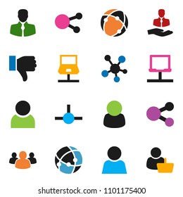solid vector ixon set - client vector, social media, group, finger down, connect, connection, notebook network, share, user, customer