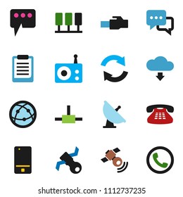 solid vector ixon set - clipboard vector, satellite, antenna, radio, satellitie, internet, mobile phone, dialog, classic, connect, server, lan connector, message, refresh, cloud download
