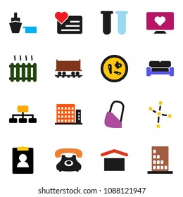 solid vector ixon set - constellation vector, personal information, hierarchy, heart monitor, Railway carriage, phone, port, dry cargo, vial, microbs, bandage, apartments, cushioned furniture