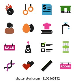 solid vector ixon set - cookbook vector, egg, pasta, ruler, exam, annual report, gymnast rings, support, Railway carriage, music hit, antenna, heart, dna, water supply, sale signboard, rooms