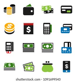 solid vector ixon set - credit card vector, cash, coin stack, money, receipt, dollar, wallet, reader, tap pay
