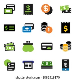 solid vector ixon set - credit card vector, coin stack, receipt, money, dollar, wallet, cash, tap pay