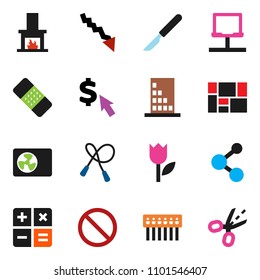 solid vector ixon set - crisis vector, dollar cursor, jump rope, molecule, prohibition sign, consolidated cargo, tulip, scalpel, patch, notebook network, hub, fireplace, ari condition, building
