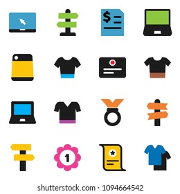 solid vector ixon set - cutting board vector, notebook pc, certificate, annual report, t shirt, medal, signpost, clothes