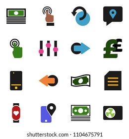 solid vector ixon set - document vector, cash, pound, heart monitor, money, traking, settings, mobile phone, touchscreen, arrow, undo, ari condition