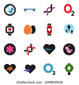 solid vector ixon set - egg vector, heart pulse, skateboard, monitor, oxygen, ambulance star, dna, pregnancy, sperm, fruit tree