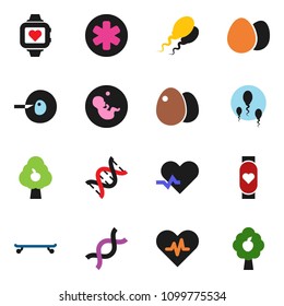 solid vector ixon set - egg vector, skateboard, heart monitor, ambulance star, pulse, dna, pregnancy, insemination, sperm, fruit tree