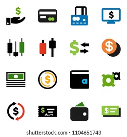 solid vector ixon set - exchange vector, dollar coin, japanese candle, credit card, wallet, cash, investment, check, monitor, any currency