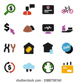 solid vector ixon set - garbage pile vector, certificate, world, exchange, money search, dollar cursor, bike, ship, speaking man, chromosomes, diagnostic monitor, cloud, smart home, sale, mail