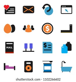solid vector ixon set - jar vector, egg, corner ruler, dollar coin, annual report, sports nutrition, heart monitor, speaker, group, mail, server, browser, undo, mailbox, bath