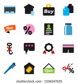 solid vector ixon set - jar vector, pen, medal, personal information, shorts, no hook, message, smart home, new, open, percent, buy, barcode, coupon