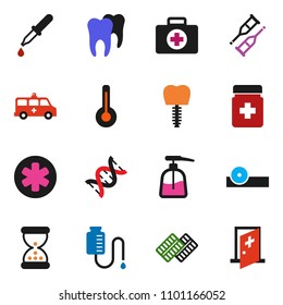solid vector ixon set - liquid soap vector, first aid kit, ambulance star, thermometer, dna, dropper, crutches, sand clock, pills bottle, blister, eye doctor hat, amkbulance car, drop counter, tooth