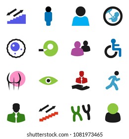 solid vector ixon set - man vector, buttocks, stairways run, client, group, disabled, eye, pregnancy, insemination, chromosomes, ovule, user, customer
