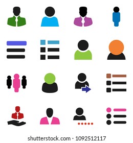 solid vector ixon set - manager vector, man, client, menu, user, login, consumer, customer