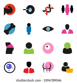 solid vector ixon set - manager vector, man, muscule hand, buttocks, bone, eye, dna, insemination, ovule, user, consumer, customer