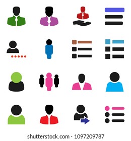 solid vector ixon set - manager vector, man, client, menu, user, login, consumer, customer