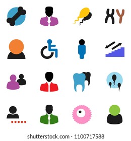 solid vector ixon set - manager vector, man, stairways run, bone, client, group, disabled, chromosomes, sperm, ovule, tooth, login, consumer, customer