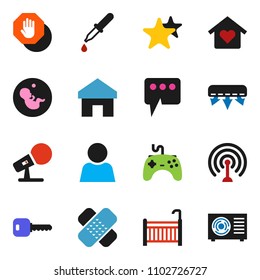 solid vector ixon set - microphone vector, antenna, gamepad, favorites, pregnancy, dropper, patch, home, message, user, key, stop, crib, love, air conditioner, ari condition