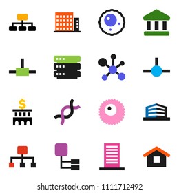 solid vector ixon set - molecule vector, bank, building, hierarchy, dna, ovule, connect, big data, apartments, office, home