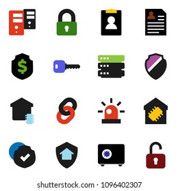 solid vector ixon set - personal information vector, dollar shield, safe, protected, big data, server, chain, key, siren, lock, smart home, protect, unlock