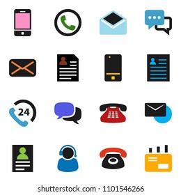 solid vector ixon set - personal information vector, phone 24, mobile, dialog, classic, mail, support