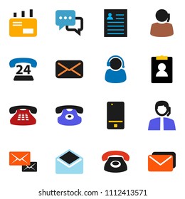 solid vector ixon set - personal information vector, phone 24, support, mobile, dialog, classic, mail