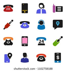 solid vector ixon set - phone vector, 24, support, traking, mobile, classic, jack, tap pay